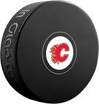 Calgary Flames Unsigned InGlasCo Autograph Model Hockey Puck - Unsigned Pucks