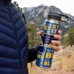 Rico Industries NHL Hockey St. Louis Blues 22oz Stainless Steel Tumbler with Lid - Great For Coffee, Tea, Water or Cocktails