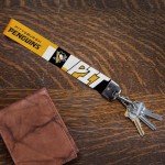 Rico Industries NHL Hockey Pittsburgh Penguins Standard Wrist Lanyard Key Chain, Cute Wristlet Strap Keychain Holder for Women Men Car Keys ID Badges Card Wallet Phone Camera