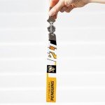 Rico Industries NHL Hockey Pittsburgh Penguins Standard Wrist Lanyard Key Chain, Cute Wristlet Strap Keychain Holder for Women Men Car Keys ID Badges Card Wallet Phone Camera