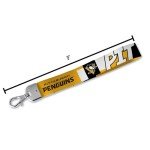 Rico Industries NHL Hockey Pittsburgh Penguins Standard Wrist Lanyard Key Chain, Cute Wristlet Strap Keychain Holder for Women Men Car Keys ID Badges Card Wallet Phone Camera