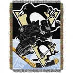 Northwest NHL Pittsburgh Penguins Unisex-Adult Woven Tapestry Throw Blanket, 48" x 60", Home Ice Advantage