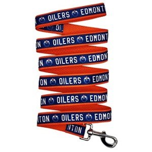 Pets First NHL Edmonton Oilers Leash for Dogs & Cats, Walk Cute & Stylish! The Ultimate Hockey Fan Leash!, Large (6 ft Long x 1 in Width) (OIL-3031-LG)