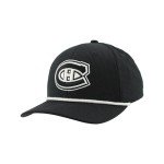 ZHATS Standard NHL Officially Licensed Rope Hat Snapback Backspin Contrast, Black, One Size