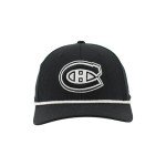 ZHATS Standard NHL Officially Licensed Rope Hat Snapback Backspin Contrast, Black, One Size