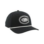 ZHATS Standard NHL Officially Licensed Rope Hat Snapback Backspin Contrast, Black, One Size