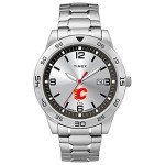 Timex Tribute Men's NHL Citation 42mm Watch – Calgary Flames with Stainless Steel Expansion Band