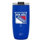 Simple Modern Officially Licensed NHL New York Rangers 16oz Travel Coffee Tumbler with Flip Lid | Stainless Steel Cup | Hockey Gifts for Men, Women | Voyager Collection | New York Rangers