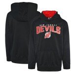 Outerstuff NHL Kids Youth 4-20 Power Play Logo Pullover Performance Hoodie Sweatshirt (10-12, New Jersey Devils - Black)