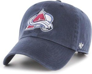 47 NHL Team Color Alternate Primary Logo Clean Up Adjustable Cap Dad Hat, Adult One Size Fits All - Colorado Avalanche Navy