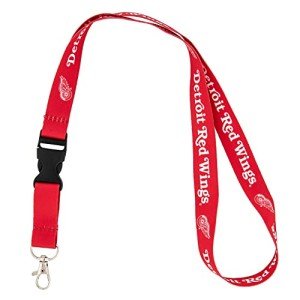Desert Cactus Detroit Red Wings Lanyard NHL National Hockey League Car Keys ID Badge Holder Keychain Detachable Breakaway Snap Buckle (Lanyard 1 - Red)