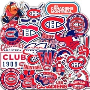 23 PCS Montreal American Hockey Canadiens Stickers for Water Bottle, Laptop, Bicycle, Computer, Motorcycle, Travel Case, Car Decal Decoration Sticker
