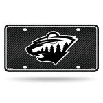 Rico Industries NHL Minnesota Wild Carbon Fiber Metal Auto Tag 8.5" x 11" - Great for Truck/Car/SUV