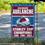 WinCraft Colorado Avalanche 3 Time Stanley Cup Champions Double Sided Garden Banner Flag