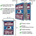 WinCraft Colorado Avalanche 3 Time Stanley Cup Champions Double Sided Garden Banner Flag