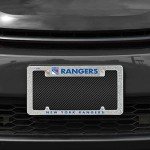 Rico Industries NHL Hockey New York Rangers Silver Chrome All Over Automotive Bling License Plate Frame