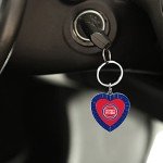 Rico Industries NCAA Cincinnati Bearcats NCAA Rhinestone Heart Colored Keychain, Red, 3-inches in length