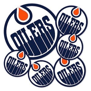 Desert Cactus Edmonton Oilers Sticker Team NHL National Hockey League Vinyl Decal Laptop Water Bottle Car Scrapbook (Type 3 - Main Logo)