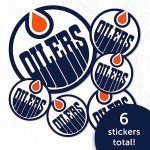 Desert Cactus Edmonton Oilers Sticker Team NHL National Hockey League Vinyl Decal Laptop Water Bottle Car Scrapbook (Type 3 - Main Logo)