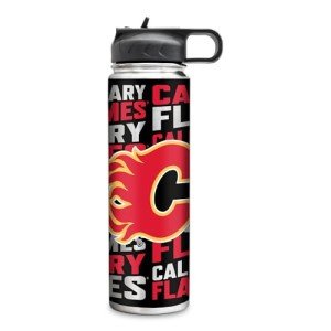 Rico Industries NHL Hockey Calgary Flames 22oz Stainless Steel Tumbler with Lid - Great For Coffee, Tea, Water or Cocktails