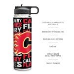 Rico Industries NHL Hockey Calgary Flames 22oz Stainless Steel Tumbler with Lid - Great For Coffee, Tea, Water or Cocktails