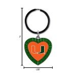 Rico Industries NCAA Cincinnati Bearcats NCAA Rhinestone Heart Colored Keychain, Red, 3-inches in length