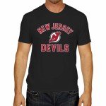 Wright & Ditson NHL Adult Game Day Unisex T-Shirt - 100% Cotton - Tagless Hockey Tee - Short Sleeve - Comfortable and Lightweight (New Jersey Devils - Black, Large)