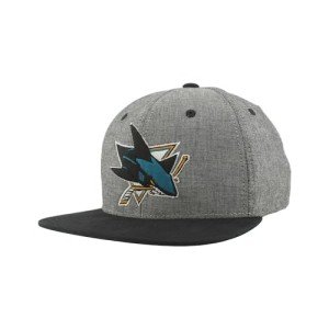 ZHATS Standard NHL Officially Licensed Adjustable Snapback Hat Chambray Heather Black, One Size
