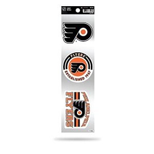 Rico Industries NHL Hockey Philadelphia Flyers 3-Piece Retro Spirit Decals Retro Decal Set
