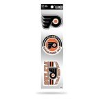 Rico Industries NHL Hockey Philadelphia Flyers 3-Piece Retro Spirit Decals Retro Decal Set