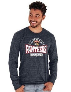 Blue 84 Men's Standard NHL Officially Licensed Tri-Blend Long Sleeve T-Shirt Beards, Team Color