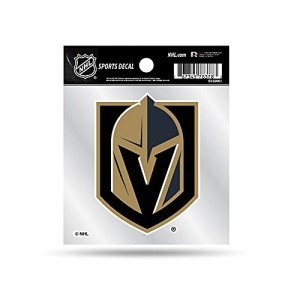 Rico Industries NHL Hockey Vegas Golden Knights 4"x4" Small Style Decal, Team Color