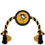 Pets First NHL Pittsburgh Penguins Puck Toy for Dogs & Cats. Play Hockey with Your Pet with This Licensed Dog Tough Toy Reward!