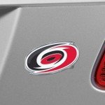 FANMATS 60481 Carolina Hurricanes Heavy Duty Aluminum Embossed Color Emblem, Auto Emblem Decal