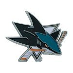 FANMATS 25088 San Jose Sharks 3D Color Metal Emblem, Diecut Team Logo Auto Emblem