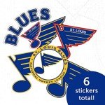 Desert Cactus St. Louis Blues Sticker Saint Louis NHL Team National Hockey League Vinyl Decal Laptop Water Bottle Car Scrapbook Sheet (Vintage Sheet)