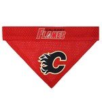 Pets First NHL Calgary Flames Bandana for Dogs & Cats, Small/Medium. - Cute & Stylish Bandana, Team Color, CGY-3217-S-M