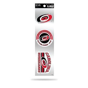 Rico Industries NHL Hockey Carolina Hurricanes 3-Piece Retro Spirit Decals Retro Decal Set