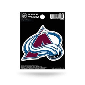 Rico Industries NHL Hockey Colorado Avalanche Short Sport Decal 3.75' x 4.75' Die Cut Team Logo Short Sport Decal