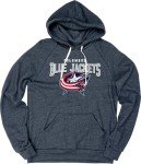 Blue 84 Standard NHL Officially Licensed Tri-Blend Hooded Sweatshirt High Sticking, Team Color