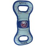 Pets First NHL New York Islanders Hockey Field Dog Tug Fetch Squeak Chew Toy, One Size