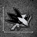 Rico Industries NHL San Jose Sharks Chrome Finished Auto Emblem 3D Sticker