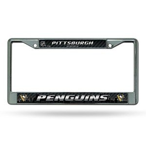 Rico Industries NHL Pittsburgh Penguins Standard Chrome License Plate Frame , 6 x 12.25-inches