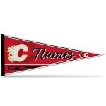 Rico Industries NHL Hockey Calgary Flames Classic 12" x 30" Felt Wall Décor Pennant - Great for Home/Bed Room/Man Cave Décor