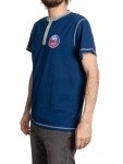 Calhoun NHL Surf & Skate Mens Short Sleeve Henley Waffle Shirt (New York Islanders, Medium)