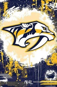 Trends International NHL Nashville Predators - Maximalist Logo 23 Wall Poster, 34L x 22.4W, Unframed Version