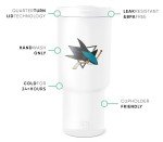 Simple Modern Officially Licensed NHL San Jose Sharks 30 oz Tumbler with Flip Lid and Straws | Hockey Insulated Cup Stainless Steel | Gifts for Men Women | Trek Collection | San Jose Sharks