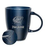 Rico Industries NHL Hockey Columbus Blue Jackets Sunburst 18oz Laser Engraved Ceramic Lustre Mug