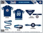 Pets First NHL Winnipeg Jets Dog & Cat Bandana, Large/X-Large. Officially Licensed, Reversible, Game Day, Birthday, Tailgating, Barbeques, Halloween