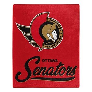 Northwest NHL Ottawa Senators Unisex-Adult Raschel Throw Blanket, 50" x 60", Signature